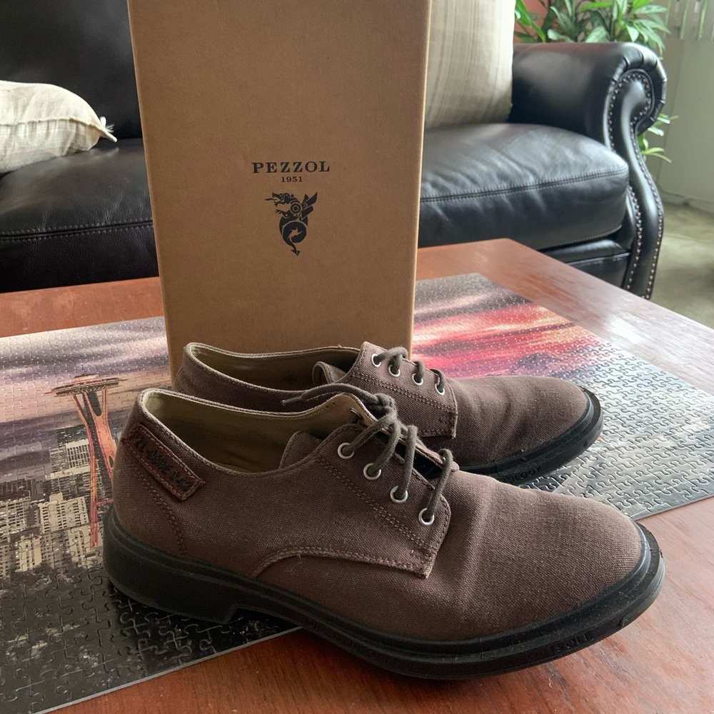 Pezzol 1951 Italian Canvas Oxfords sz 44